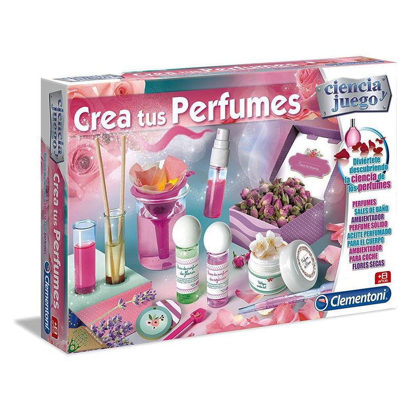 Clementoni set para crear tus diferentes perfumes juego educativo de cosmetica 55204.7