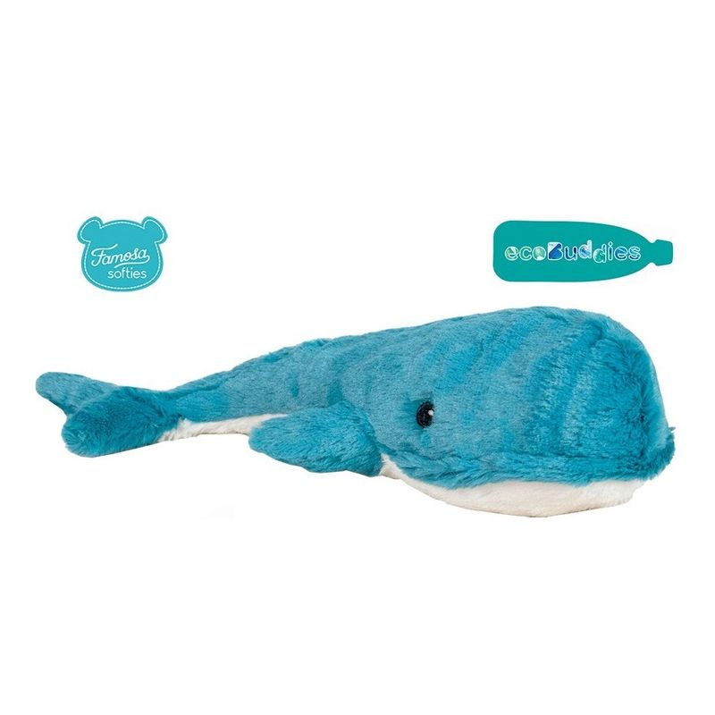 Famosa Softies Eco Buddies peluche de ballena color azul blandito de 100cm 760019542-BA