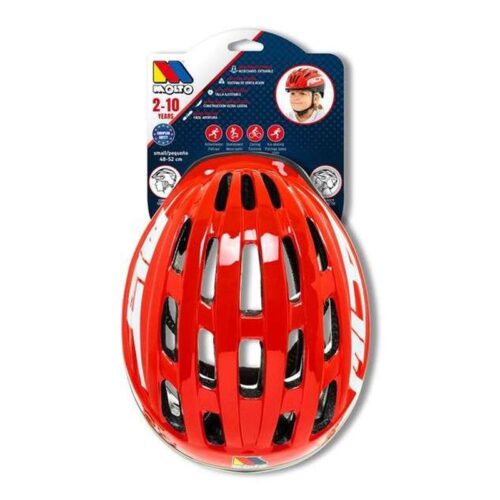 Molto casco infantil MLT para niños en color rojo para bicicleta 23300