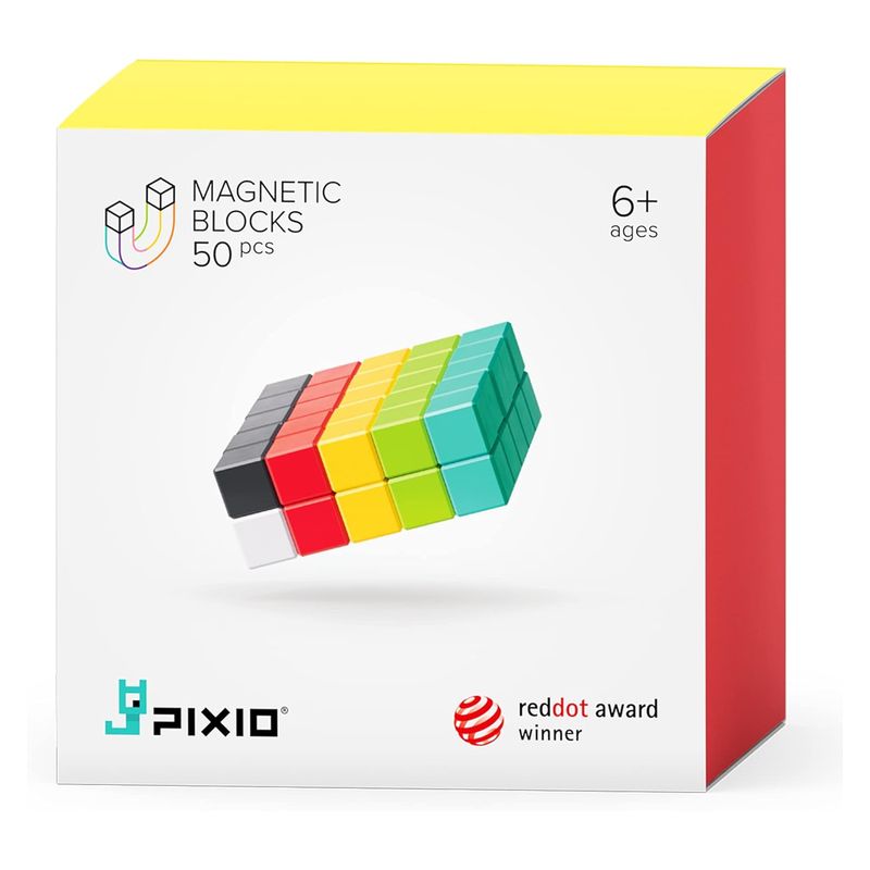 Bizak Pixio set de 50 bloques magnéticos para formar diferentes figuras 64240101