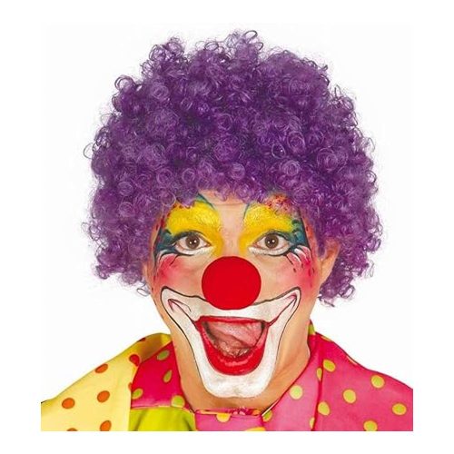 Guirca Peluca Rizada de Payaso Lila 90208