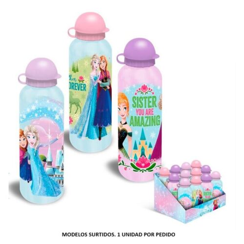 Kids Euroswan botella de aluminio con diseño de Frozen disney 500ml (modelos surtidos) FR50064