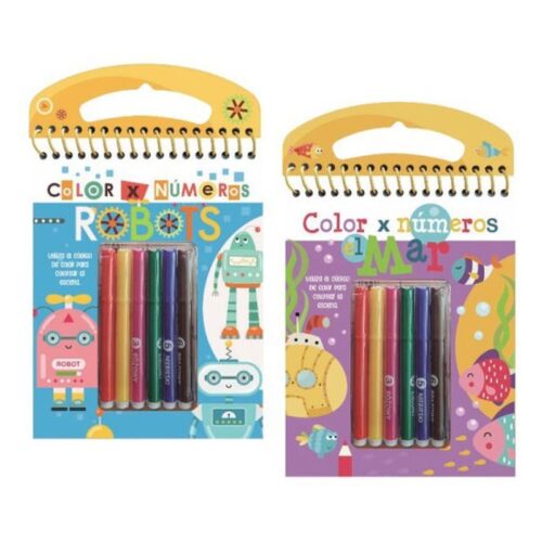 Libreta para colorear con números modelos surtidos Saldaña CPC243