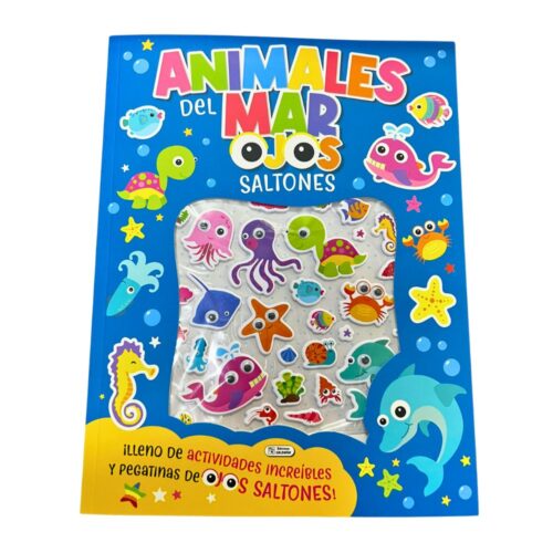 Libro de pegatinas Animales del mar Ojos Saltones Saldaña CAD219