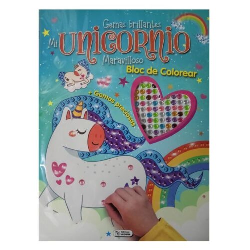 Gemas brillantes Bloc colorear unicornios con gemas brillantes CAD221 SALDAÑA
