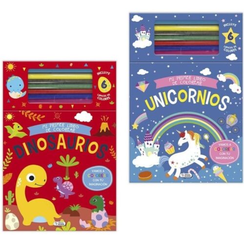 Mi primer libro de colorear con 6 lápices de colores CPC246 SALDAÑA