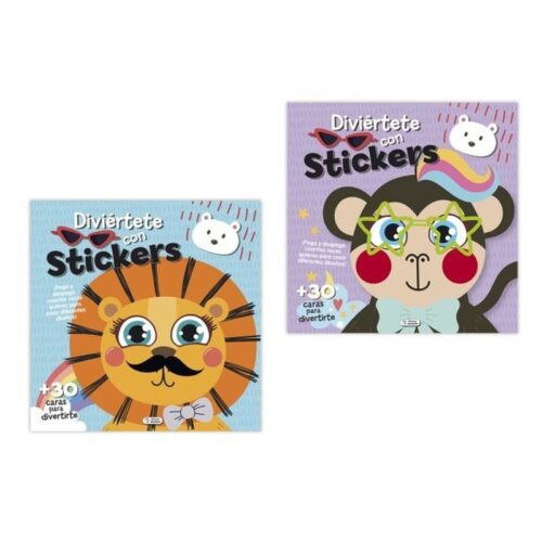 Libreta diviértete con stickers modelos surtidos Saldaña CAD237