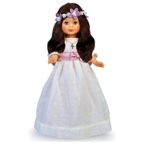 Nancy Muñeca de comunión Morena modelo con diadema de flores NAL00000
