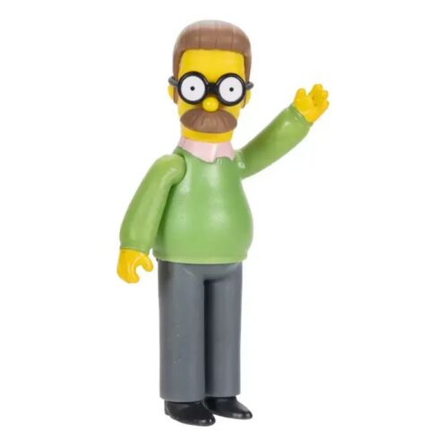 Jakks figura Ned Flanders con skate de Los Simpsons 6,3cm 48556