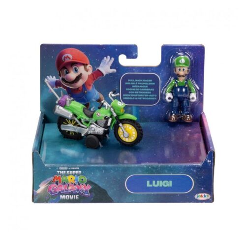 Jakks Pacific figura de Luigi Super Mario con su moto 432345