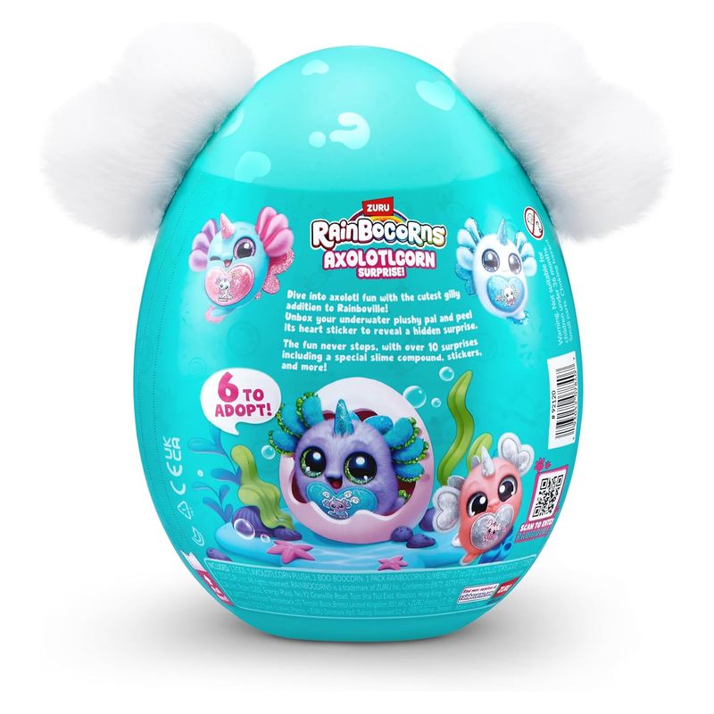 Zuru Peluche coleccionable Rainbocorns Axolotlcorn Suprise Flowy rosa claro 92120 - Imagen 2