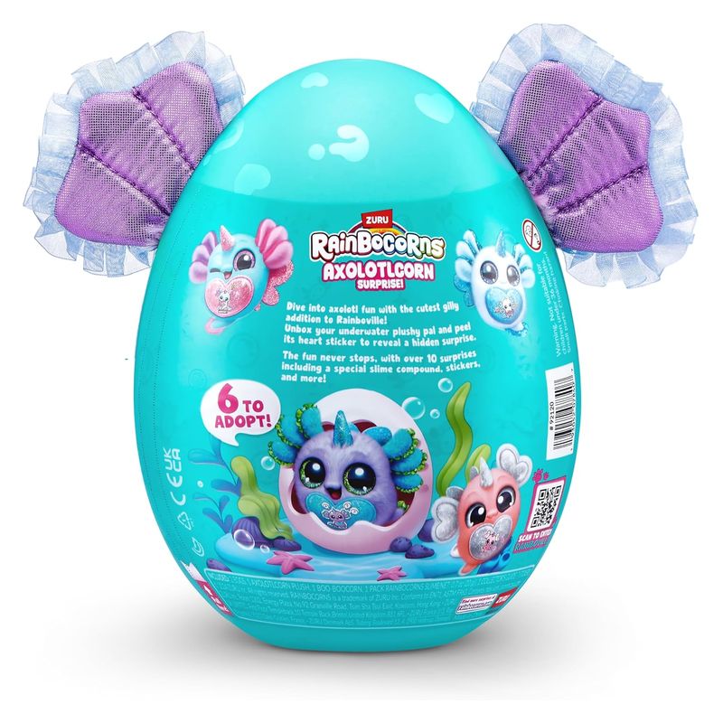 Zuru Peluche coleccionable Rainbocorns Axolotlcorn Suprise Flowy morado 92120 - Imagen 2