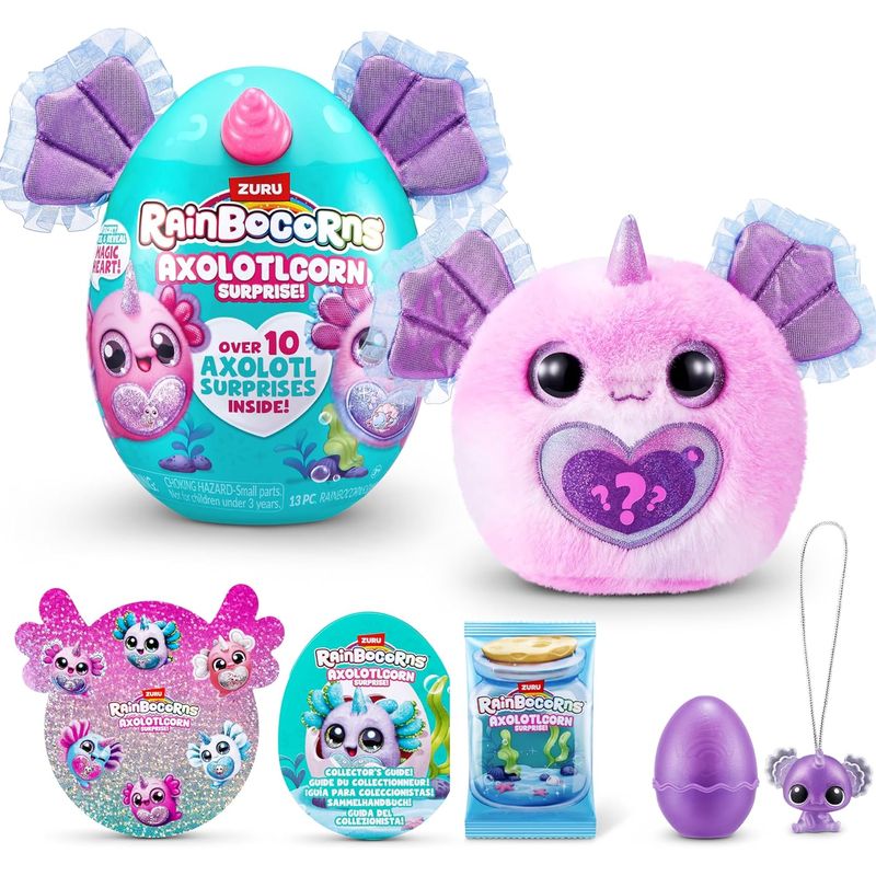 Zuru Peluche coleccionable Rainbocorns Axolotlcorn Suprise Flowy morado 92120