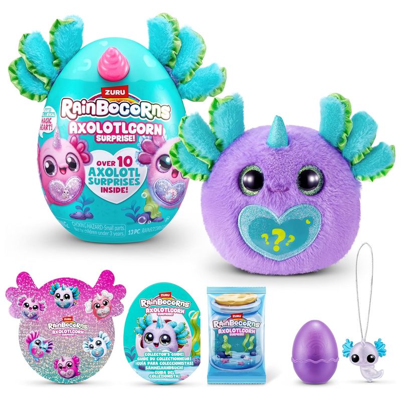 Zuru Peluche coleccionable Rainbocorns Axolotlcorn Suprise Lulu morado 92120