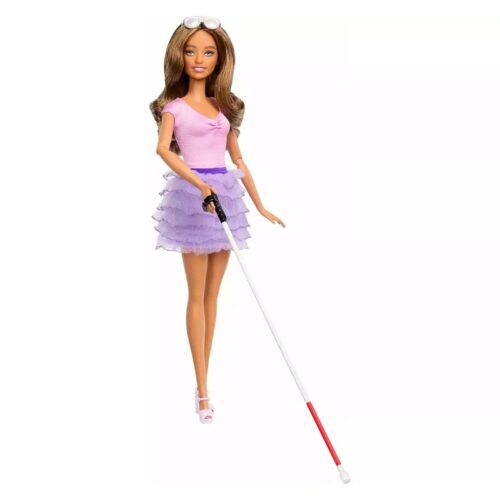 Mattel Muñeca Barbie Fashionista con falda violeta HRH17