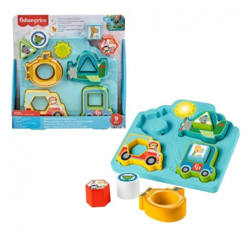 Fisher Price Puzzle de vehículos con sonidos y canciones HRP31