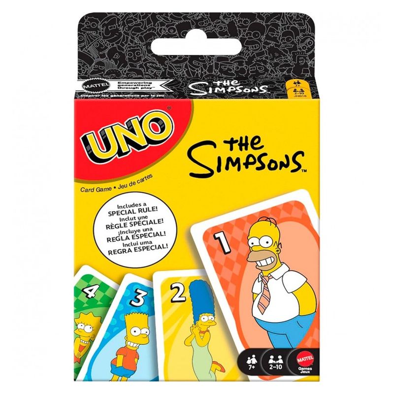 Mattel juego de cartas UNO Los Simpsons JHB16