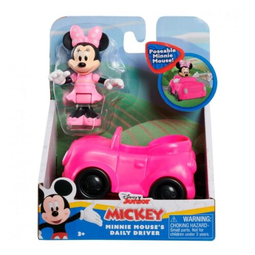 Vehículo más figura de Minnie Mouse en color rosa Disney Junior 38867