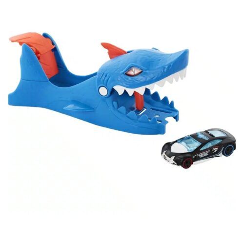 Hot Wheels Tiburón Lanzador con vehículo City GVF43sGVF41
