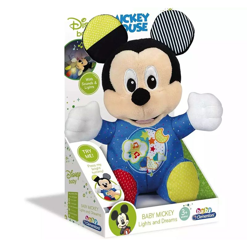 Clementoni Peluche Baby Mickey Disney con luces y sonido 17206