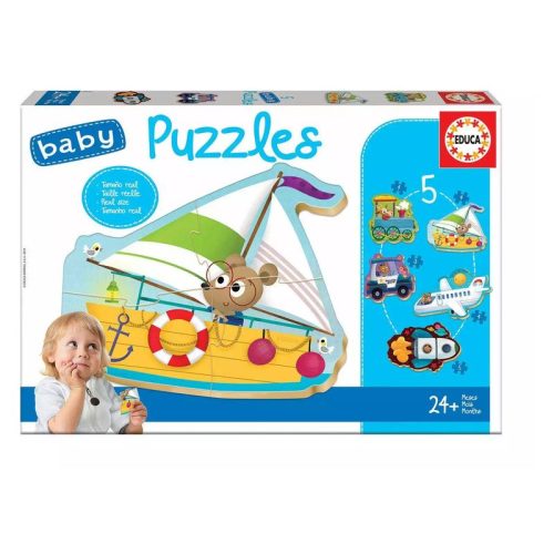Educa Borras Baby Puzzles piezas vehículos 18059