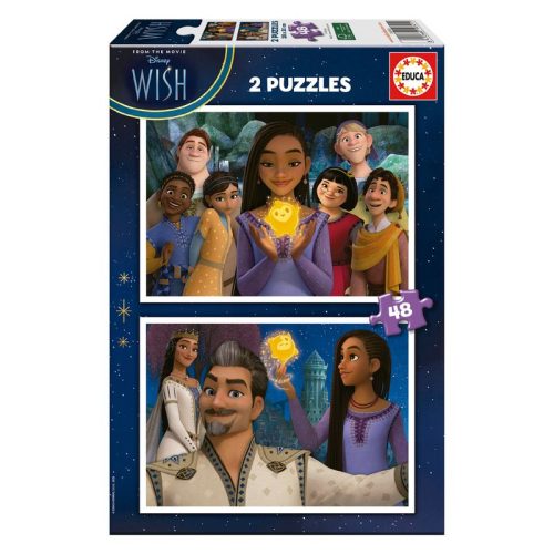 Educa Puzzle 2×48 piezas Disney Wish con personajes principales 19741
