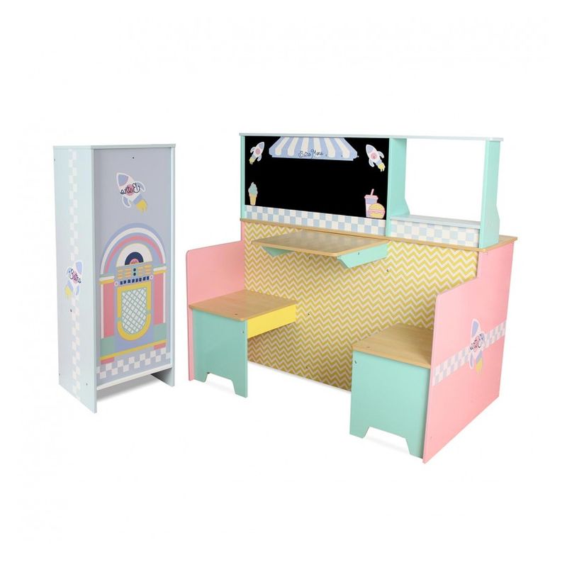 Deqube Cocinita infantil de madera 4 módulos 2 en 1 913D00015 - Imagen 2