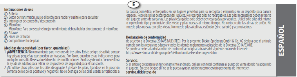 Advertencia y seguridad