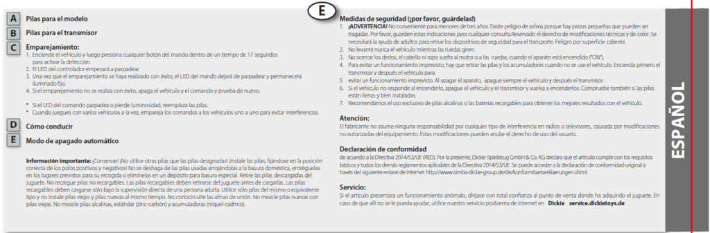 Advertencia y seguridad