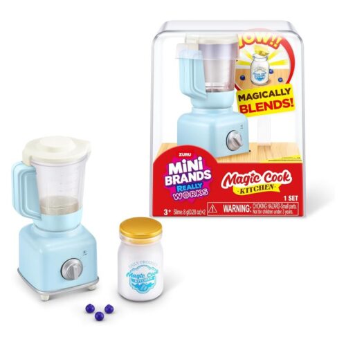 Mini Brands Máquina licuadora azul Magic Cook Kitchen 77789-LICUADORA