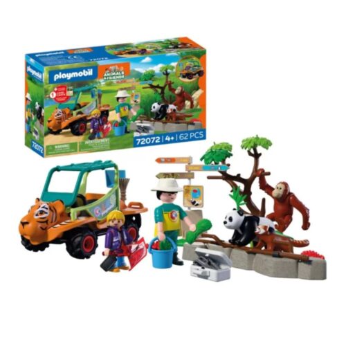 Playmobil 72072 Animals & Friends Cuidador de Zoo con vehículo