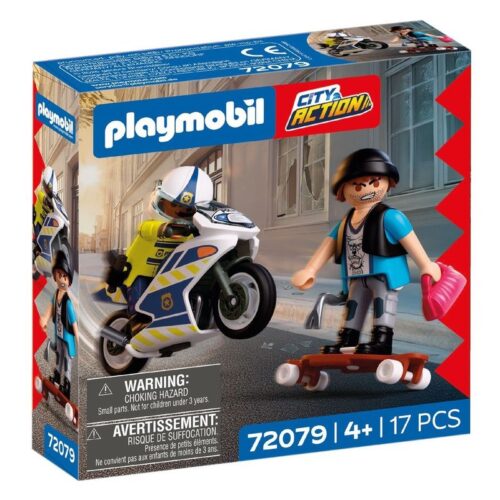 Playmobil 72079 City Action Persecución en moto