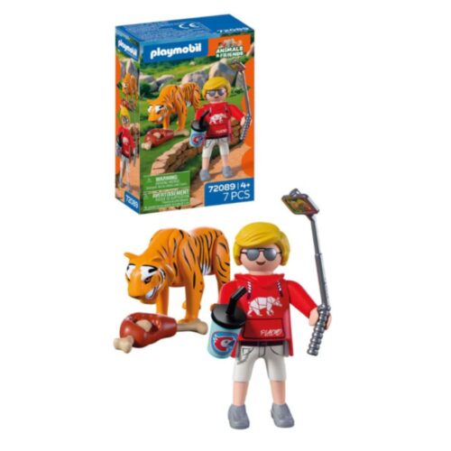 Playmobil 72089 Animals & Friends Zoo: Tigre y visitante