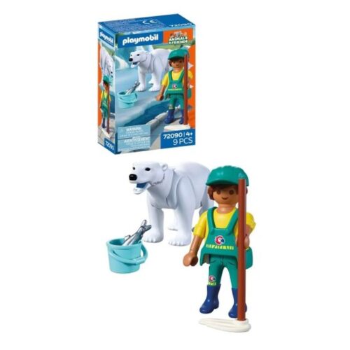 Playmobil 72090 Animals & Friends Zoo: Oso polar y cuidador