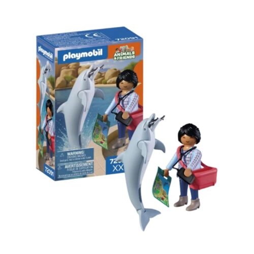 Playmobil 72091 Animals & Friends Zoo: delfín y visitante