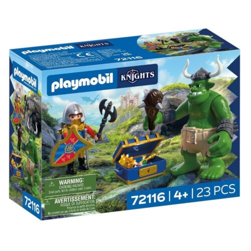 Playmobil 72116 Knights trolls con tesoro del caballero león