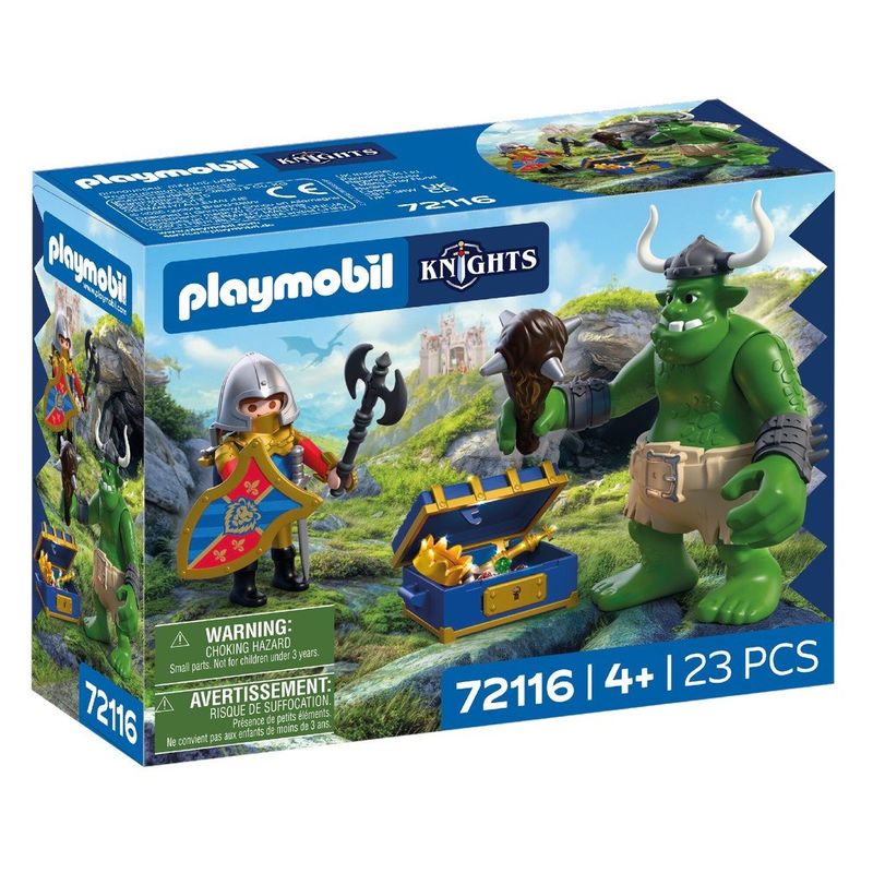 Playmobil 72116 Knights trolls con tesoro del caballero león