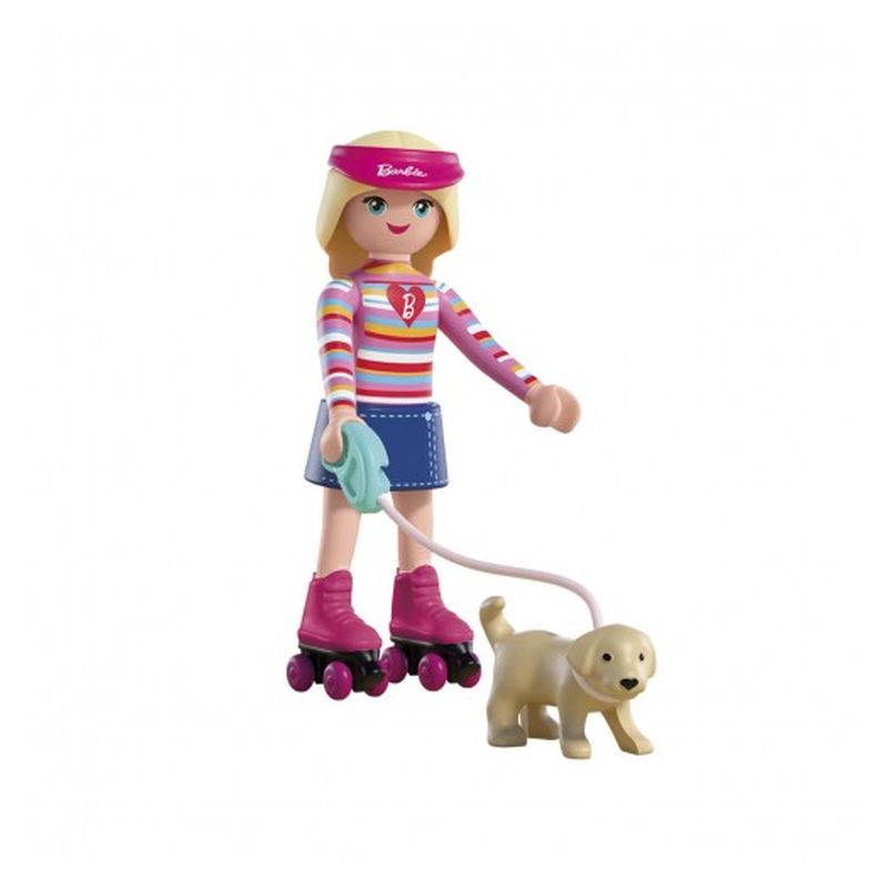 Playmobil 72126 Barbie Malibú con patines y paseando su perrito - Imagen 2