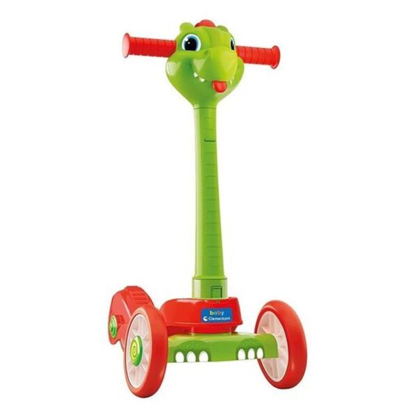 Clementoni Patinete infantil dragón verde y rojo tres ruedas 17738
