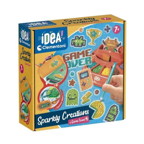 Clementoni IDEA Sparkly Creations Game icons Diamond Art Kit 18774