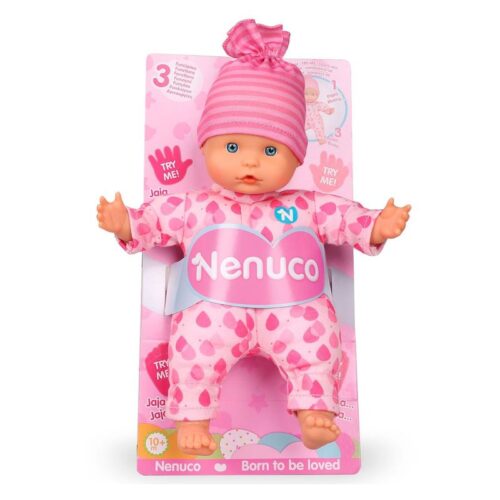Famosa Muñeco Nenuco Blandita pijama rosa con 3 funciones 25cm NFNA9000