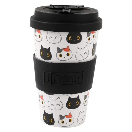 Taza bebida gatitos 435 ml sin bpa apto lavavajillas libre ftalatos ID5017