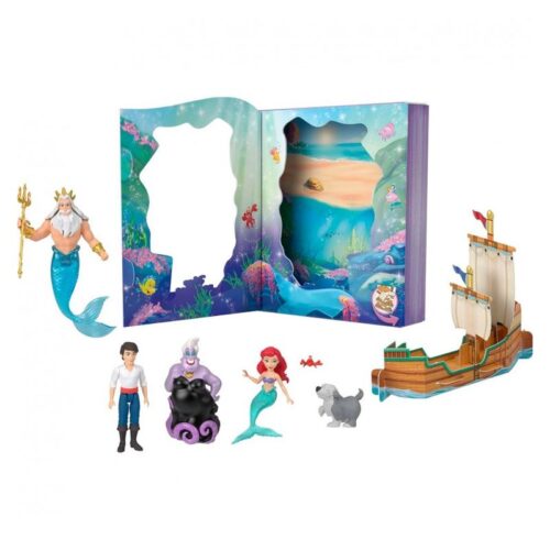 Mattel Pack de 6 minifiguras Ariel Libro del mar Disney Princess JBL32