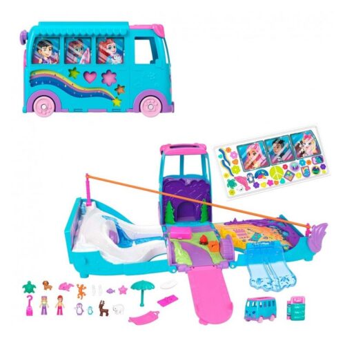 Mattel Estuche furgoneta Polly Pocket aventura animal JCC22