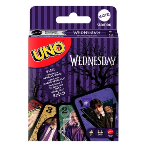 Mattel juego de cartas UNO serie Miércoles Netflix JHB18