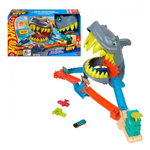 Mattel Hot Wheels pista Playa de boca de tiburón JHL96