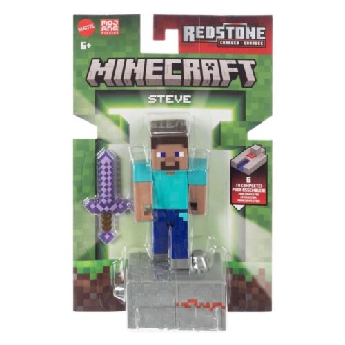 Mattel Figura articulada de Steve Minecraft 8cm JJR85