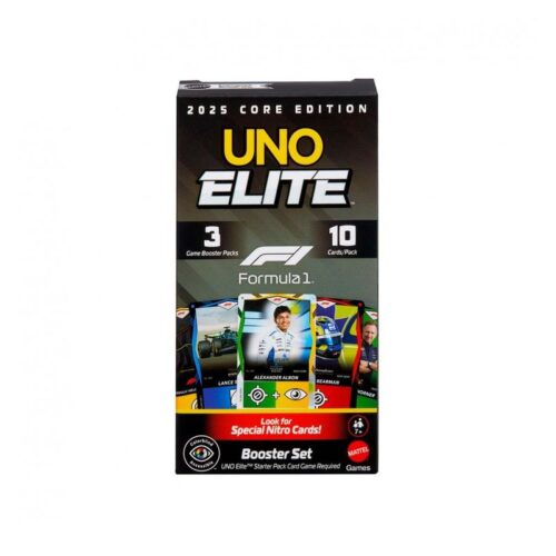 Mattel Juego de cartas UNO Elite Fórmula 1 Booster Pack JLV43