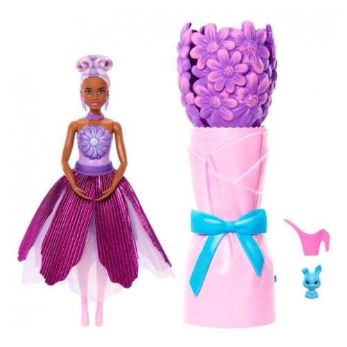 Mattel Muñeca Barbie Petal Pop margarita lila JMF58