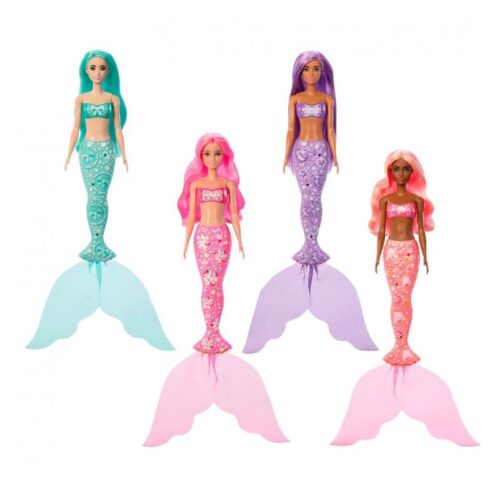 Mattel Muñeca Barbie Color Reveal sirenas modelos surtidos (1 unidad aleatoria) JMW61